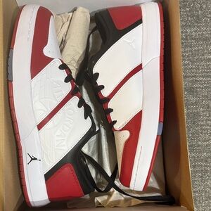 Jordan Men's Red and White Sneakers